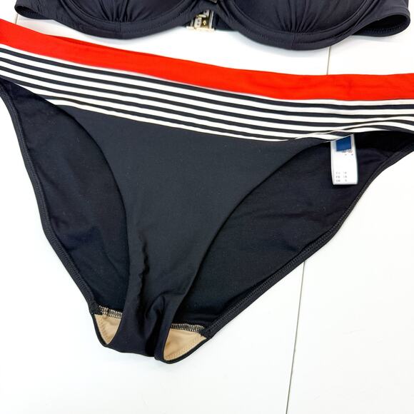 Marie Jo Matching Bikini Set Black Orange Swim - 34B Size S - Picture 3 of 7
